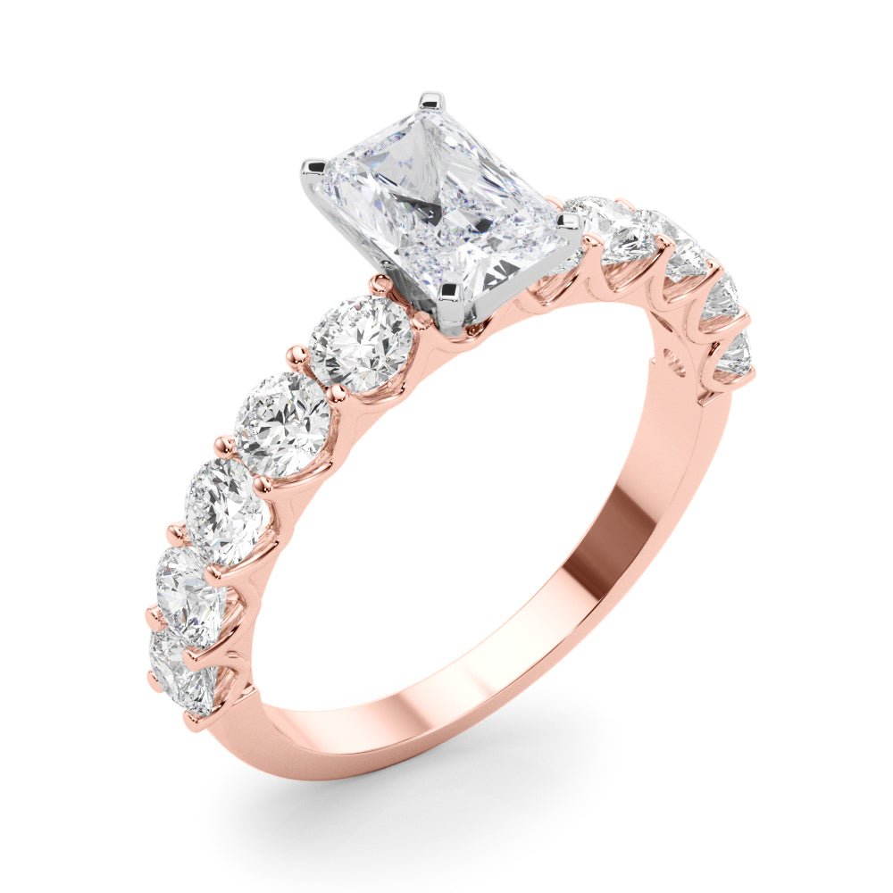 Radiant Center Large Pavé Engagement Ring - Diamonds By Rothschild