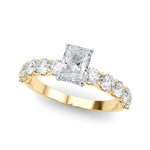 Radiant Center Large Pavé Engagement Ring - Diamonds By Rothschild