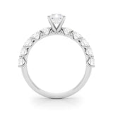 Radiant Center Large Pavé Engagement Ring - Diamonds By Rothschild
