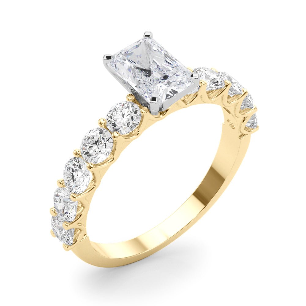 Radiant Center Large Pavé Engagement Ring - Diamonds By Rothschild