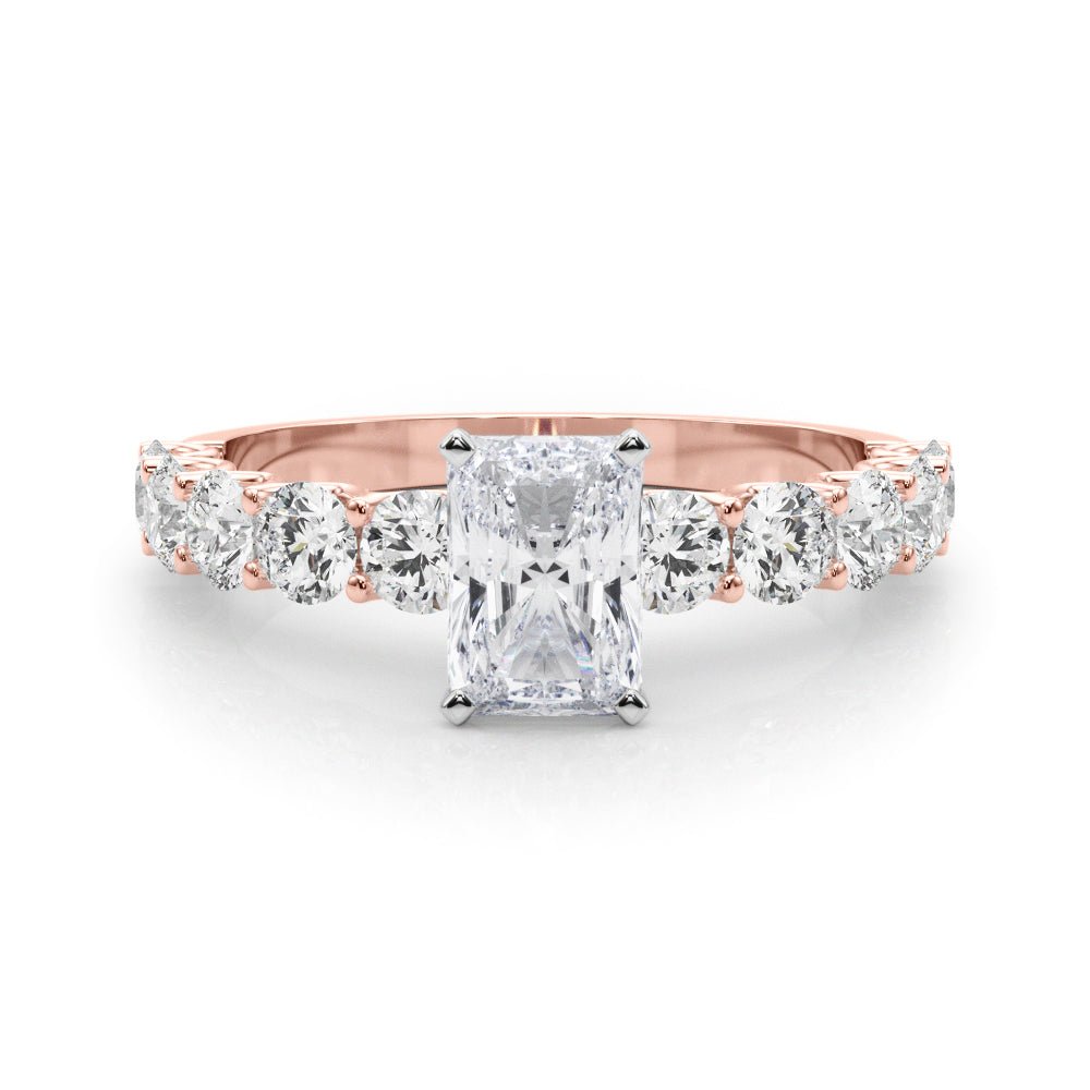 Radiant Center Large Pavé Engagement Ring - Diamonds By Rothschild
