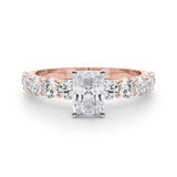 Radiant Center Large Pavé Engagement Ring - Diamonds By Rothschild