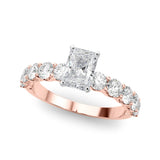 Radiant Center Large Pavé Engagement Ring - Diamonds By Rothschild