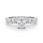 Radiant Center Large Pavé Engagement Ring - Diamonds By Rothschild