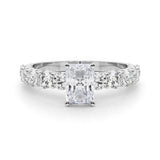 Radiant Center Large Pavé Engagement Ring - Diamonds By Rothschild