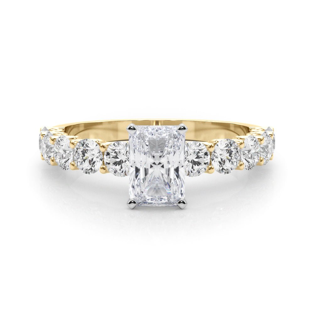 Radiant Center Large Pavé Engagement Ring - Diamonds By Rothschild