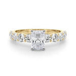 Radiant Center Large Pavé Engagement Ring - Diamonds By Rothschild