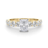 Radiant Center Large Pavé Engagement Ring - Diamonds By Rothschild