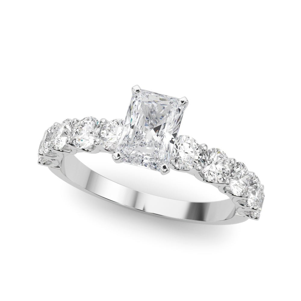 Radiant Center Large Pavé Engagement Ring - Diamonds By Rothschild
