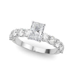 Radiant Center Large Pavé Engagement Ring - Diamonds By Rothschild