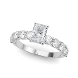 Radiant Center Large Pavé Engagement Ring - Diamonds By Rothschild