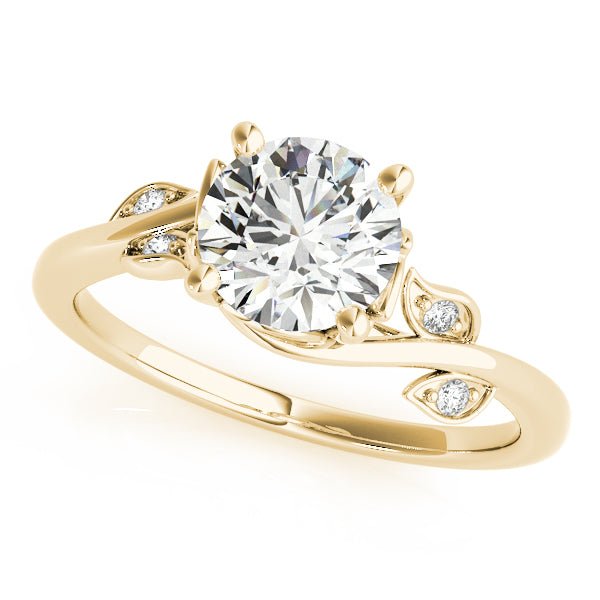 Round Detailed Side Stone Engagement Ring - Diamonds By Rothschild