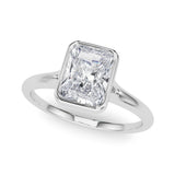 Solitaire Radiant Bezel Ring Setting - Diamonds By Rothschild