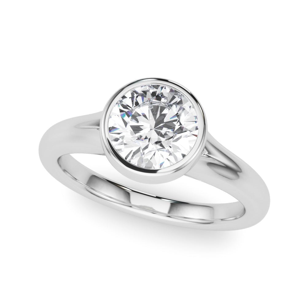 Solitaire Round Bezel Setting Diamond Ring - Diamonds By Rothschild