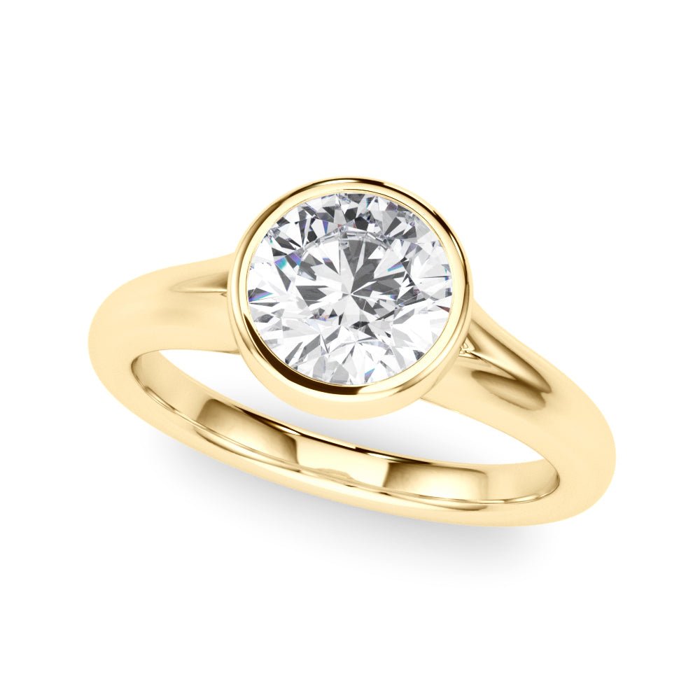 Solitaire Round Bezel Setting Diamond Ring - Diamonds By Rothschild