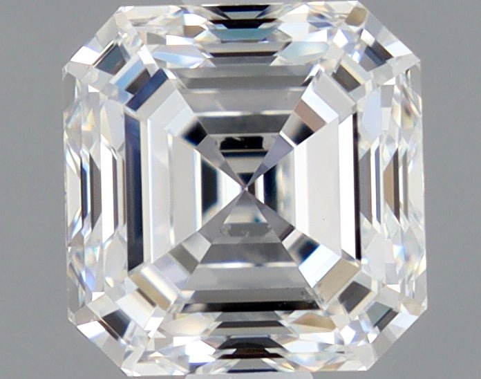 1 Carat Asscher - Natural Diamond - 1 - F - VS2 - EX - EX - Diamonds By Rothschild