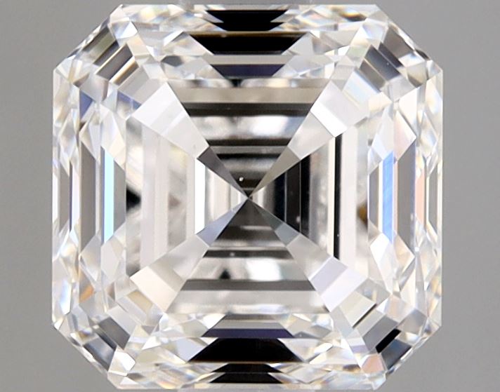 1 Carat Asscher - Natural Diamond - 1.1 - F - VS2 - EX - EX - Diamonds By Rothschild