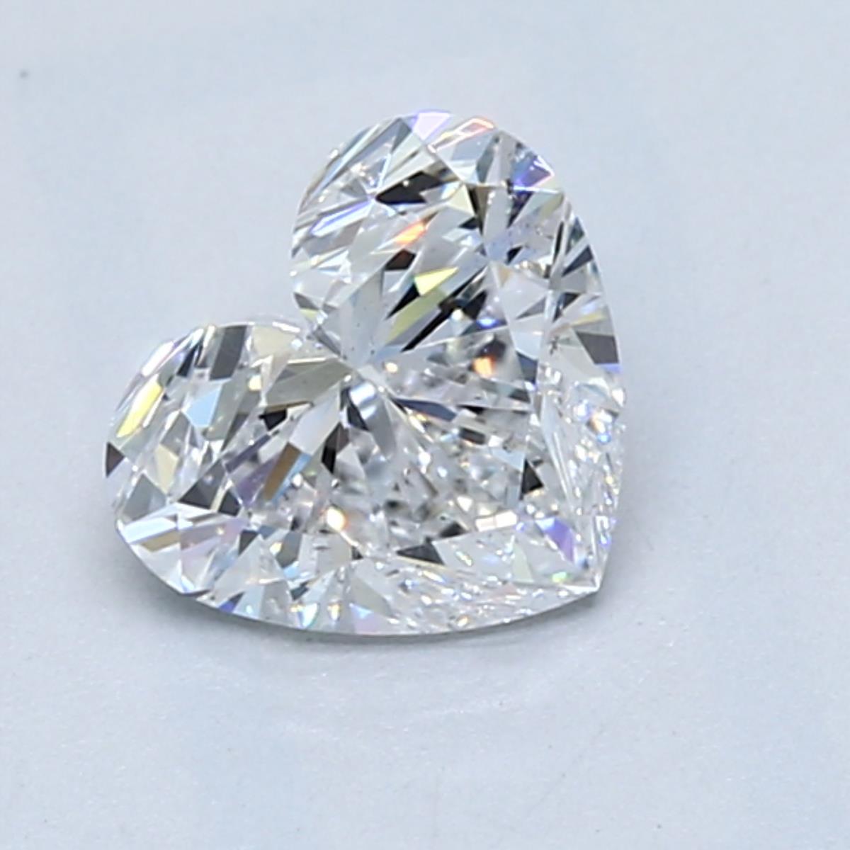 1 Carat Heart - Natural Diamond - 1.01 - D - SI2 - VG - VG - Diamonds By Rothschild
