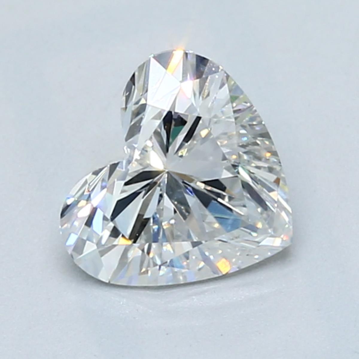 1 Carat Heart - Natural Diamond - 1.07 - G - SI1 - VG - VG - Diamonds By Rothschild