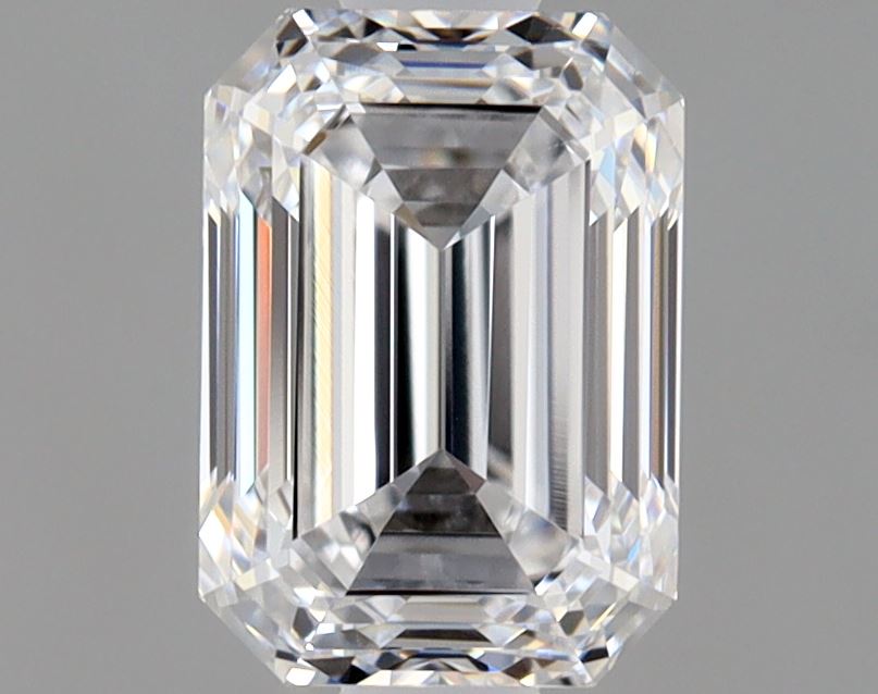 1 Carat Emerald Cut Natural Diamond - D VS1 - 0.9ct - VG Symmetry Grade