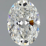 1 Carat Oval - Natural Diamond - 1 - H - SI2 - EX - EX - Diamonds By Rothschild