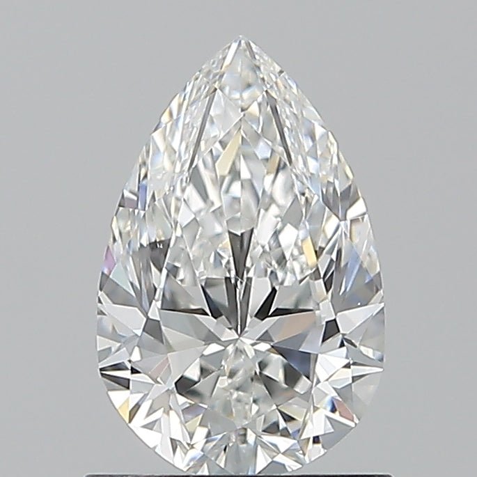 1 Carat Pear - Natural Diamond - 1.01 - E - VS2 - VG - EX - VG - Diamonds By Rothschild