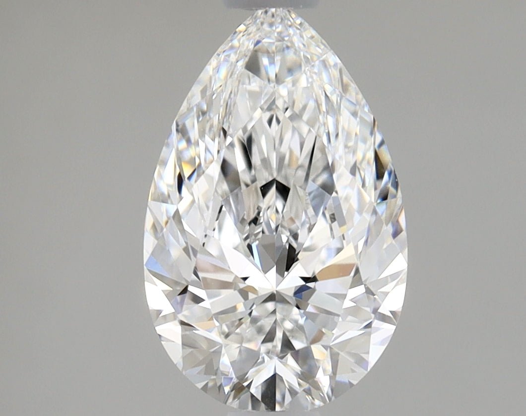 1 Carat Pear Shape Cut Natural Diamond - D VS1 - 1.21ct - EX Symmetry Grade - Diamonds By Rothschild