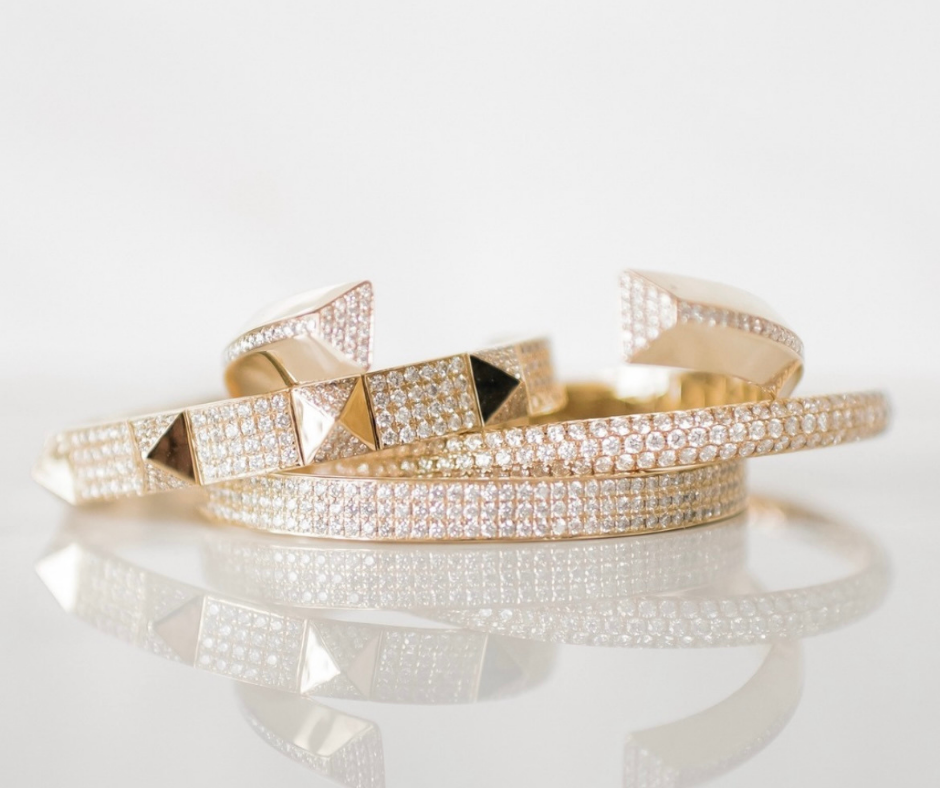 Yellow Gold and Diamond Bracelets