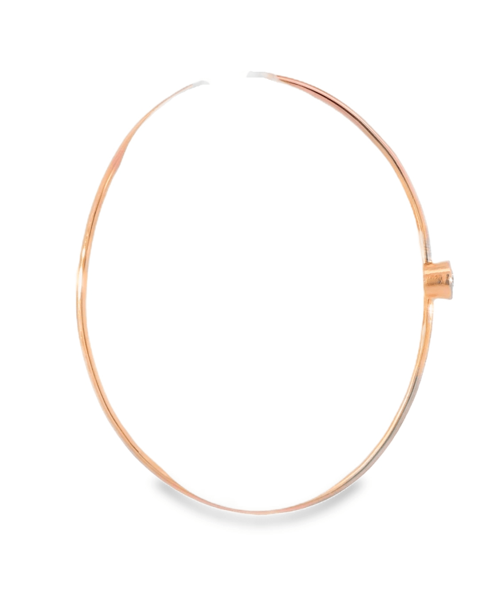 14KR Bezel Diamond Wire Bangle - F SI 0.32CT - Diamonds By Rothschild