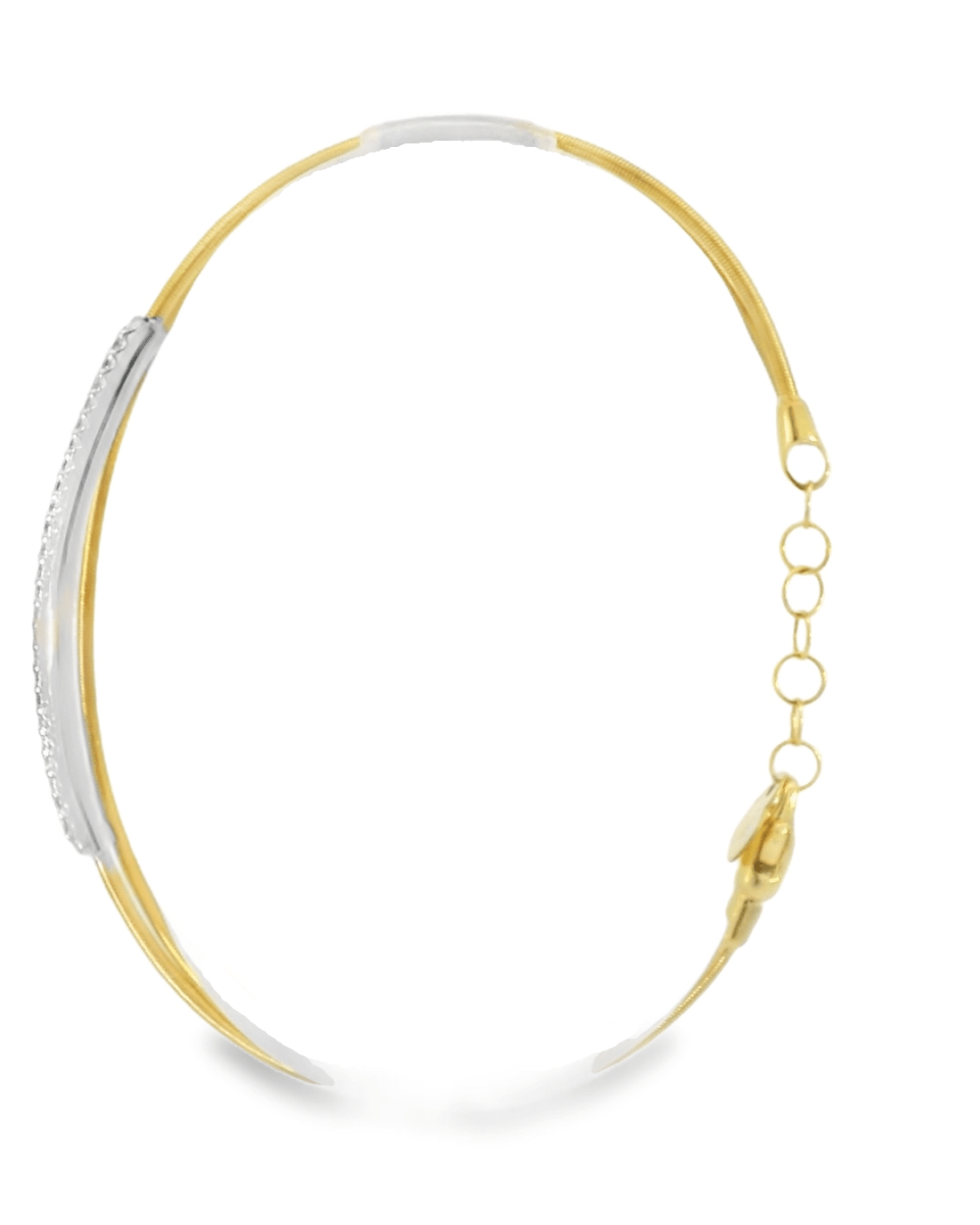 14kt Two Tone Criss - Cross Diamond Bracelet - 0.25ctw - Diamonds By Rothschild