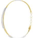 14kt Two Tone Criss - Cross Diamond Bracelet - 0.25ctw - Diamonds By Rothschild