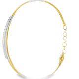 14kt Two Tone Criss - Cross Diamond Bracelet - 0.25ctw - Diamonds By Rothschild