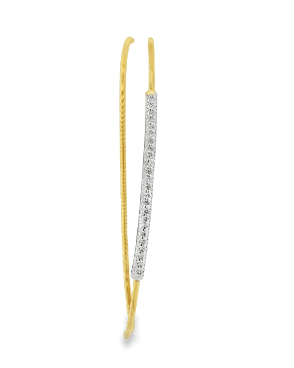 14kt Two Tone Criss - Cross Diamond Bracelet - 0.25ctw - Diamonds By Rothschild