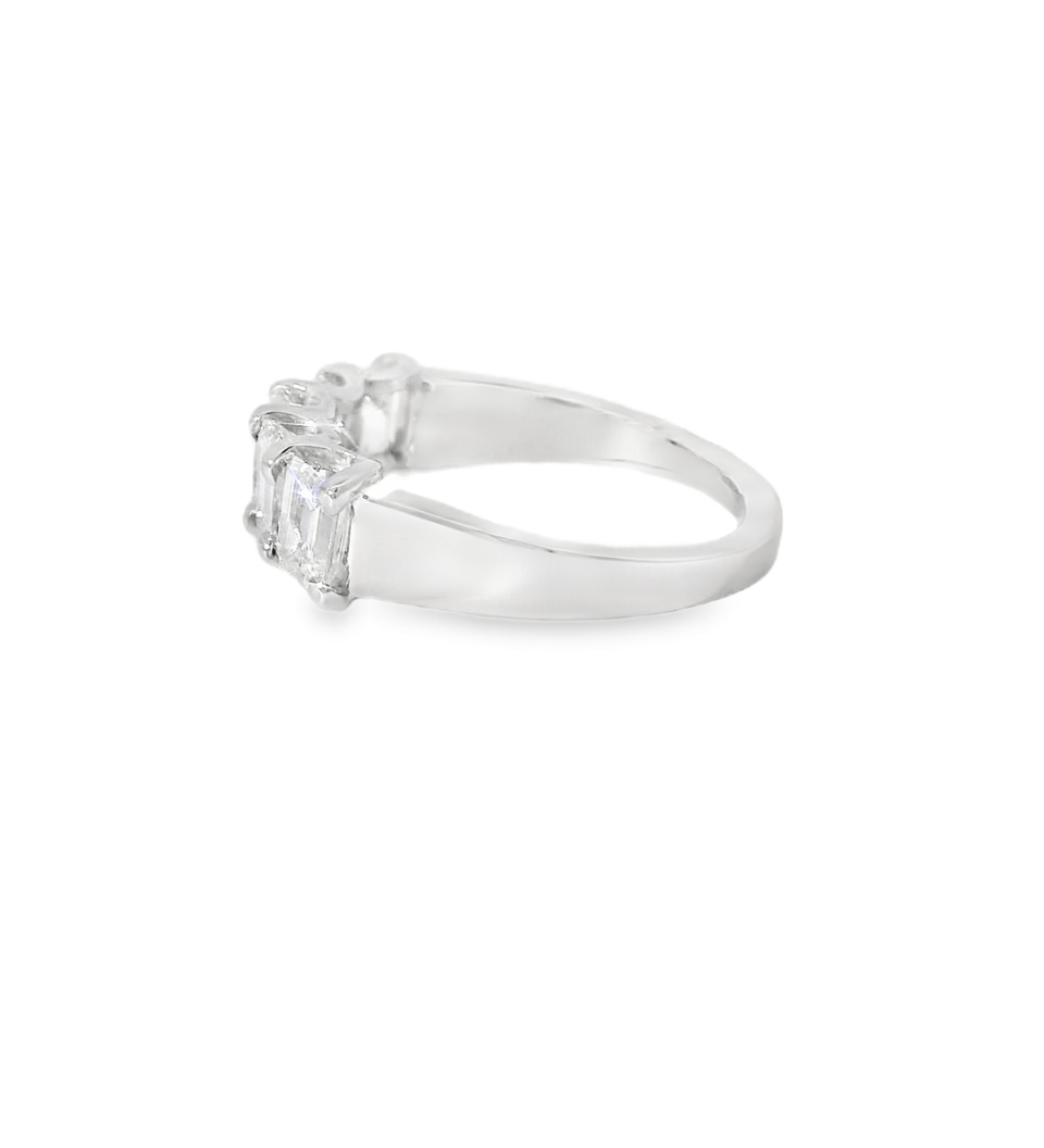 14KW 5 stone Emerald cut Diamond Band - 2.27ctw - Diamonds By Rothschild