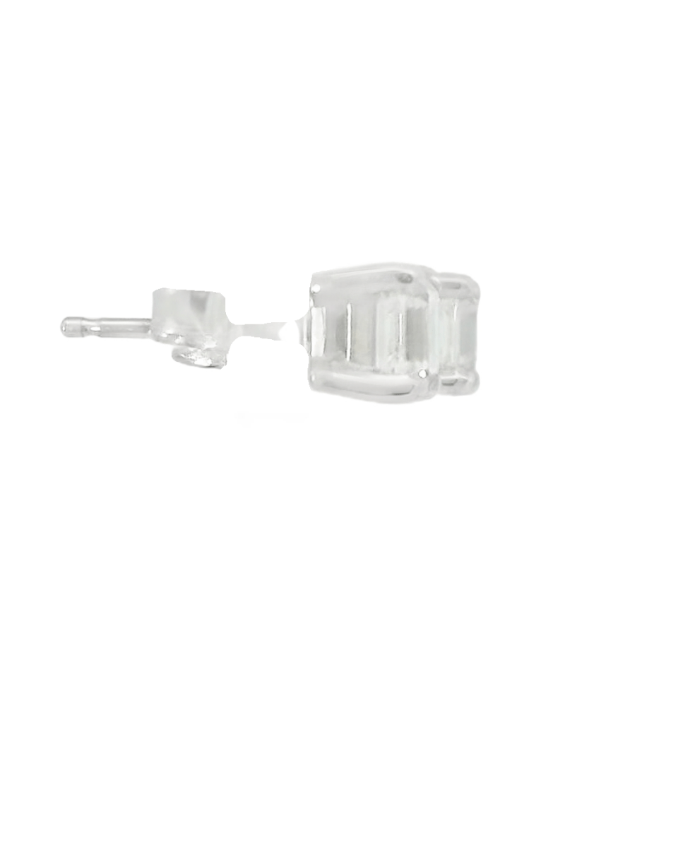 14KW Asscher Cut Diamond Studs - GIA Certified H VVS 1.05CTTW - Diamonds By Rothschild