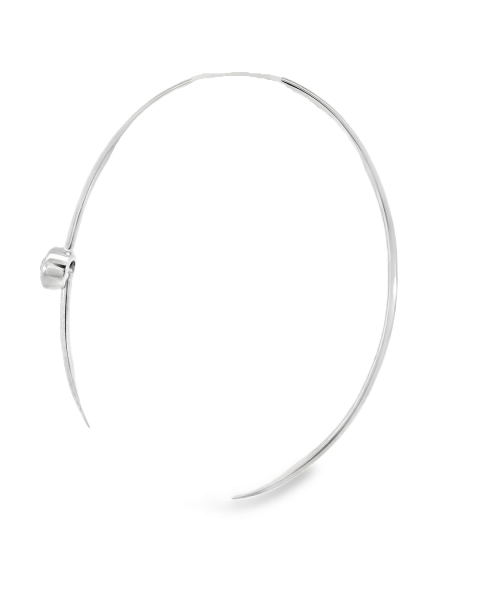 14kw Bezel Diamond Bangle - 0.32cttw F VS - Diamonds By Rothschild