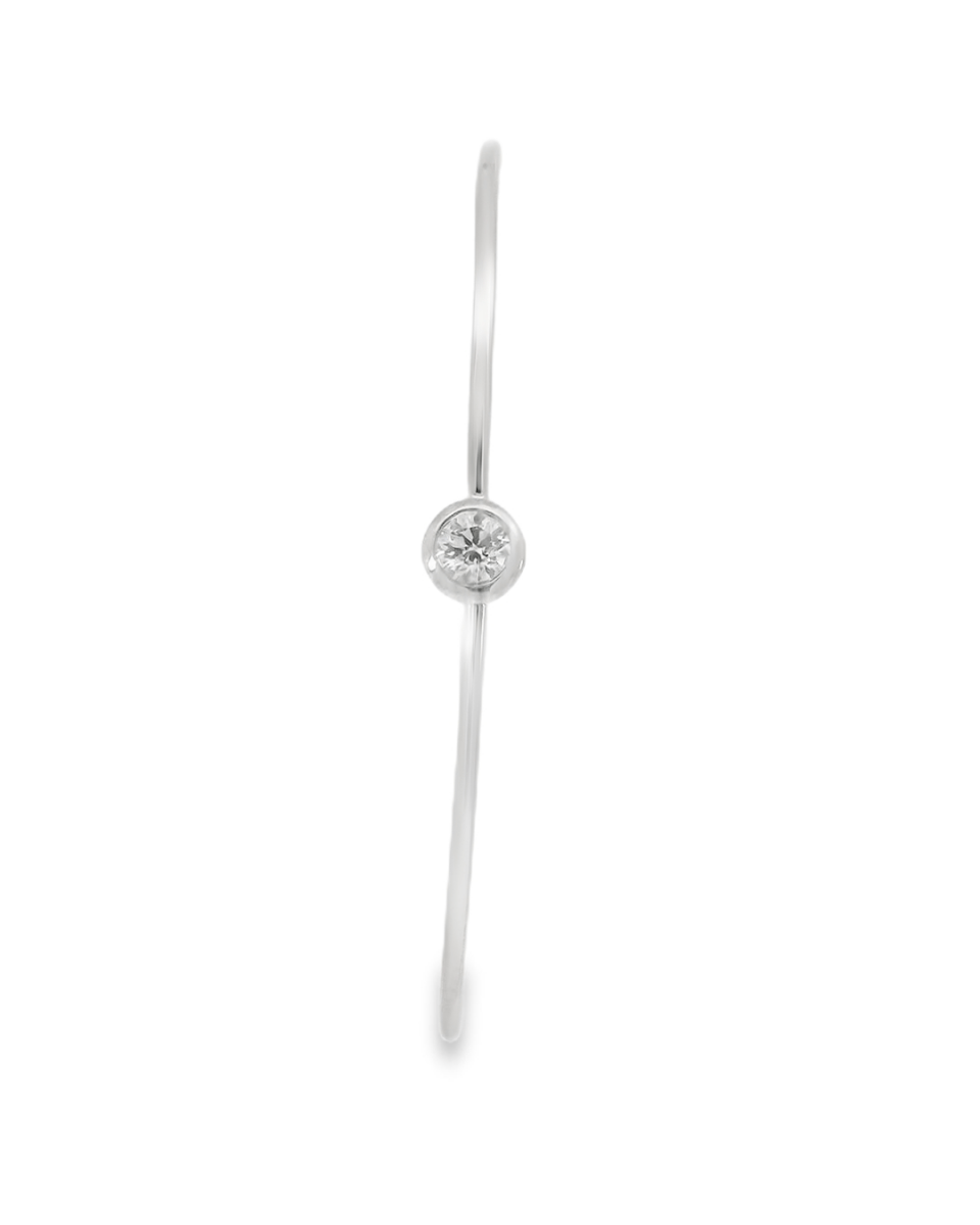 14kw Bezel Diamond Bangle - 0.32cttw F VS - Diamonds By Rothschild