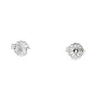 14KW Blue Zircon Stud Earrings - 2.28ctw - Diamonds By Rothschild