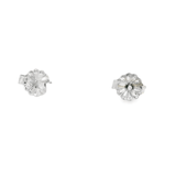 14KW Blue Zircon Stud Earrings - 2.28ctw - Diamonds By Rothschild
