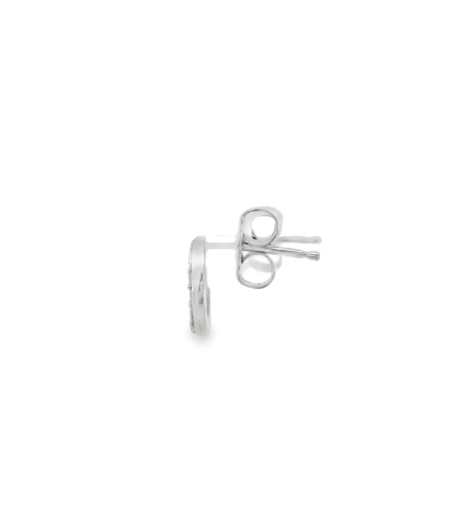 14KW Circle Diamond Studs - 0.10ctw - Diamonds By Rothschild