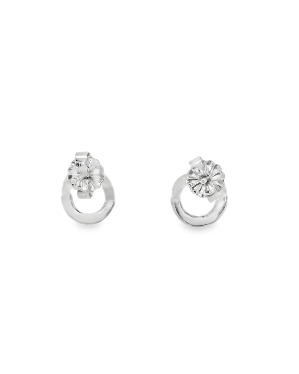 14KW Circle Diamond Studs - 0.10ctw - Diamonds By Rothschild