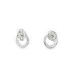 14KW Circle Diamond Studs - 0.10ctw - Diamonds By Rothschild