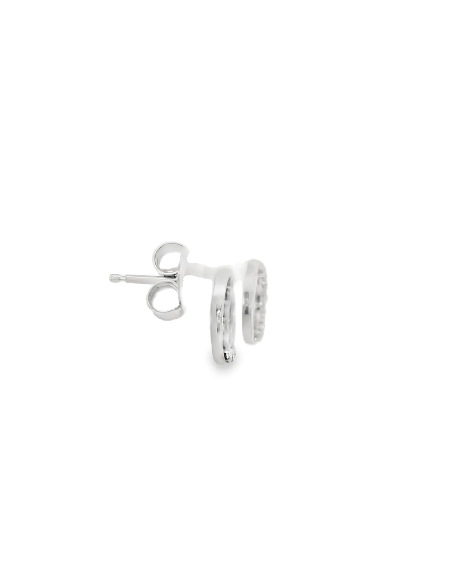 14KW Circle Diamond Studs - 0.10ctw - Diamonds By Rothschild
