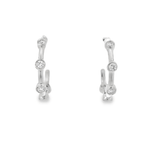 14KW Diamond Bezel Hoop Earrings - 0.32ctw - Diamonds By Rothschild