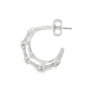 14KW Diamond Bezel Hoop Earrings - 0.32ctw - Diamonds By Rothschild