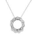 14KW Diamond Circle Pendant - 2.20cttw, 16 - 18in chain - Diamonds By Rothschild