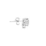 14KW Diamond Cluster Earrings - 1.12ctw - Diamonds By Rothschild