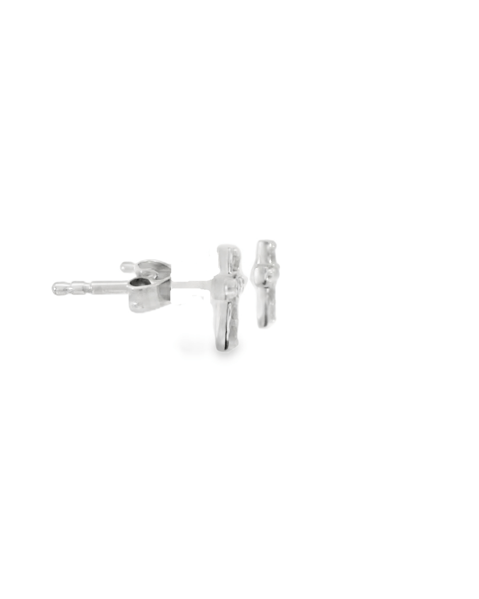 14KW Diamond Cross Stud Earrings - 0.25ctw - Diamonds By Rothschild