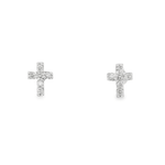 14KW Diamond Cross Stud Earrings - 0.25ctw - Diamonds By Rothschild
