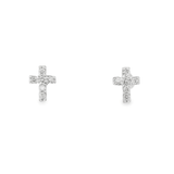 14KW Diamond Cross Stud Earrings - 0.25ctw - Diamonds By Rothschild